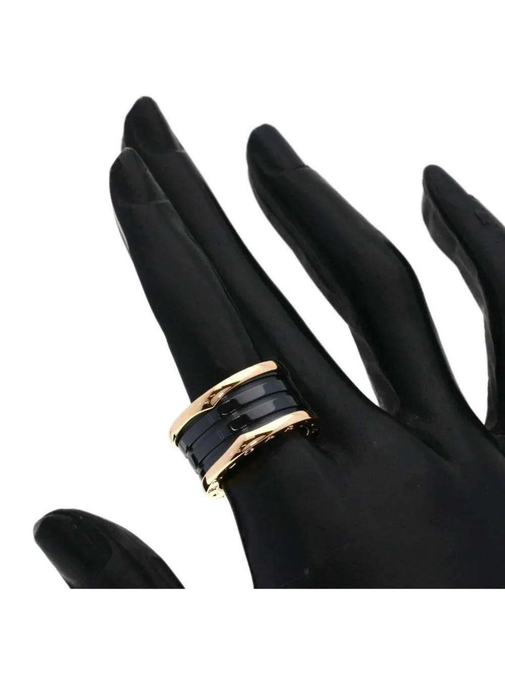 Bvlgari Band Ceramic 53 Ring 18k Pink Gold